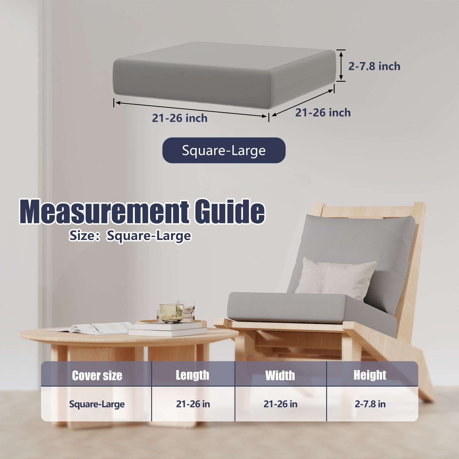 Vorshape ambiente terraza con fundas, aspecto neutro que combina
