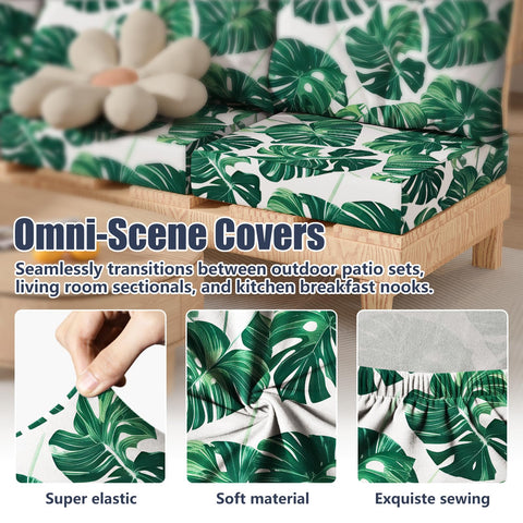 Vorshape conjunto de ocho fundas sobre mesa de patio elegante