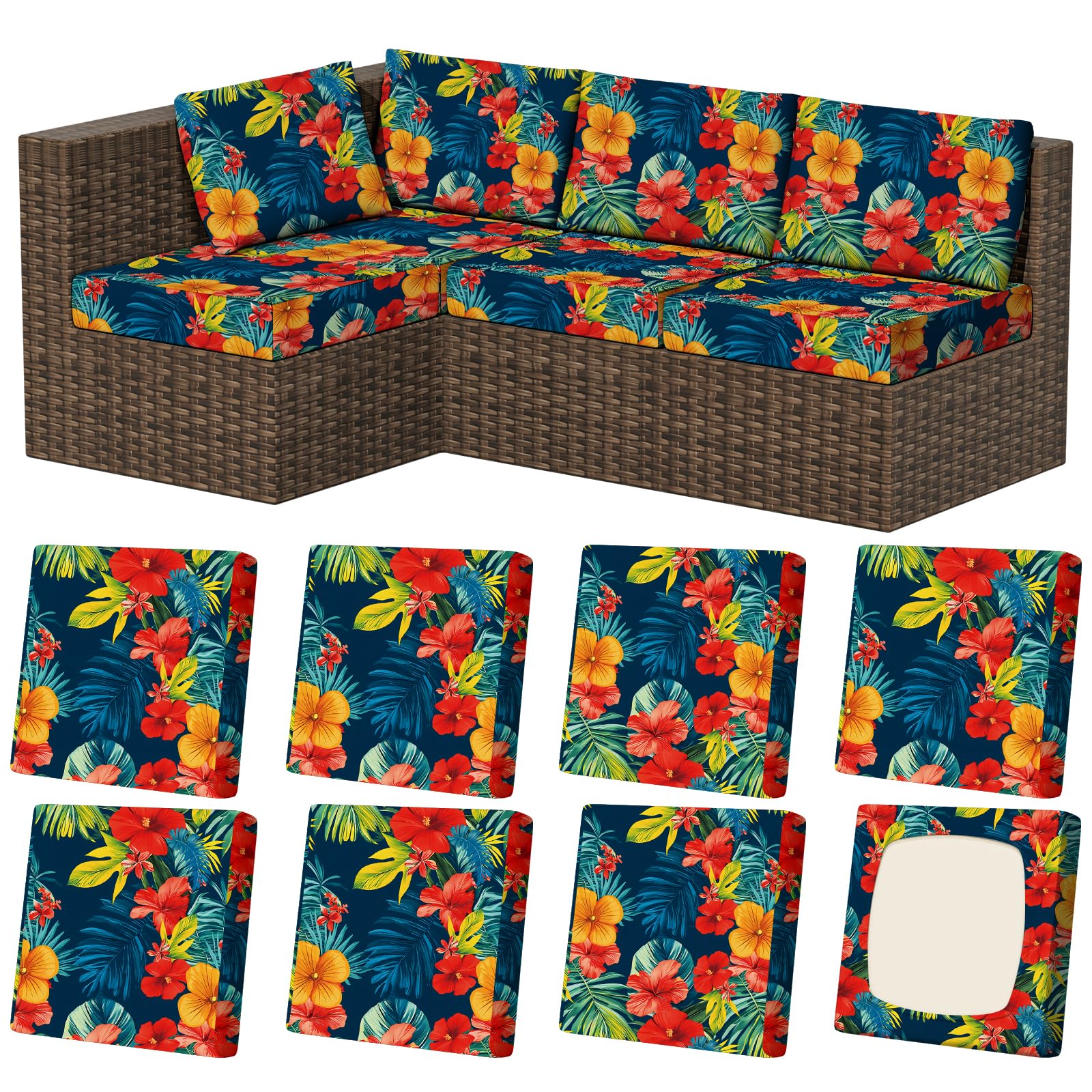 Vorshape vista frontal de funda para cojín que renueva el patio