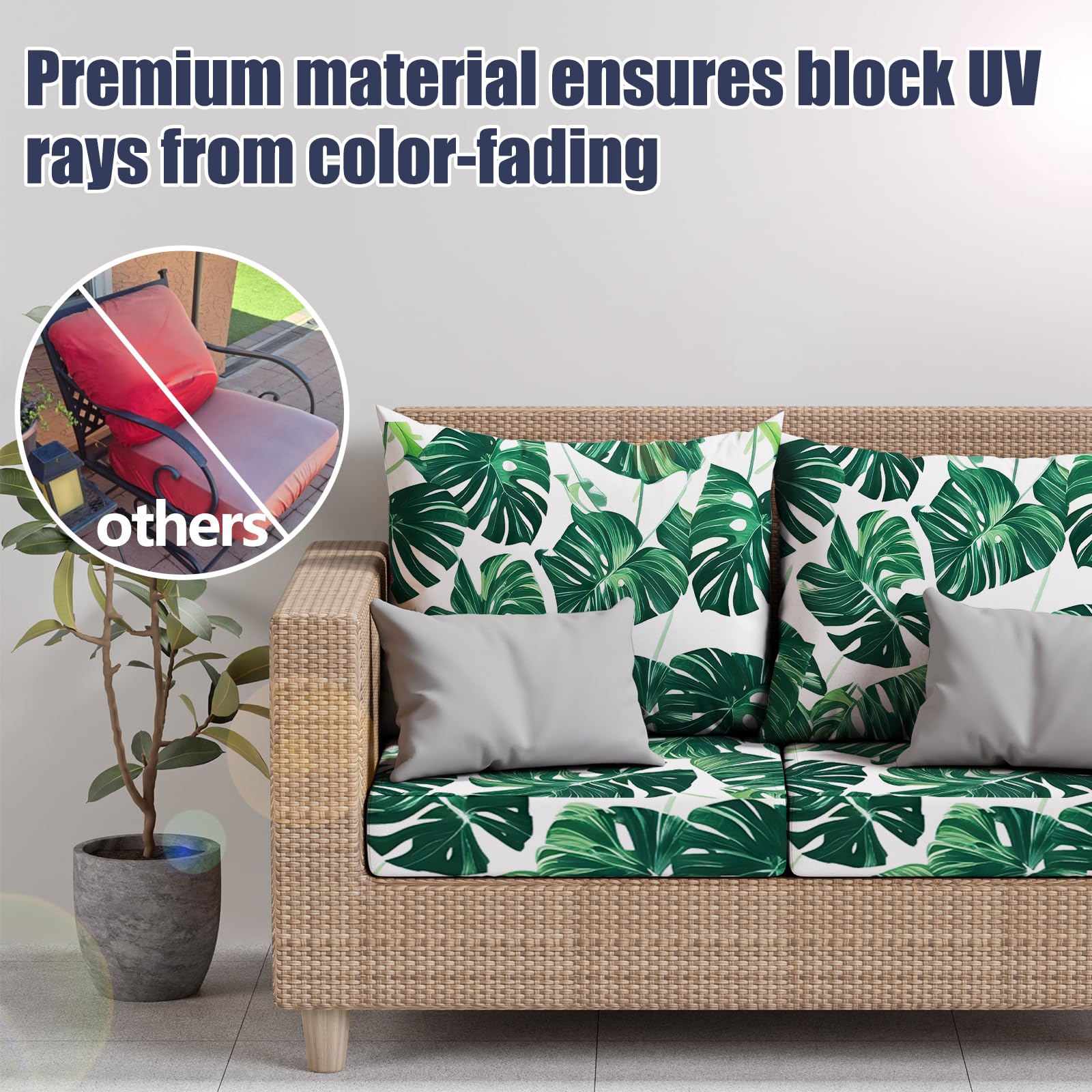 Vorshape funda colocada en cojín exterior muestra acabado sin arrugas