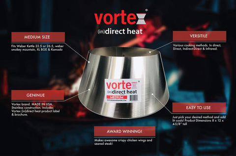 VORTEX en Kamado mostrando versatilidad y control de calor