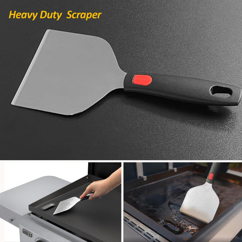 Vovoly detalle de hoja biselada de acero inoxidable para raspar y sellar sabores