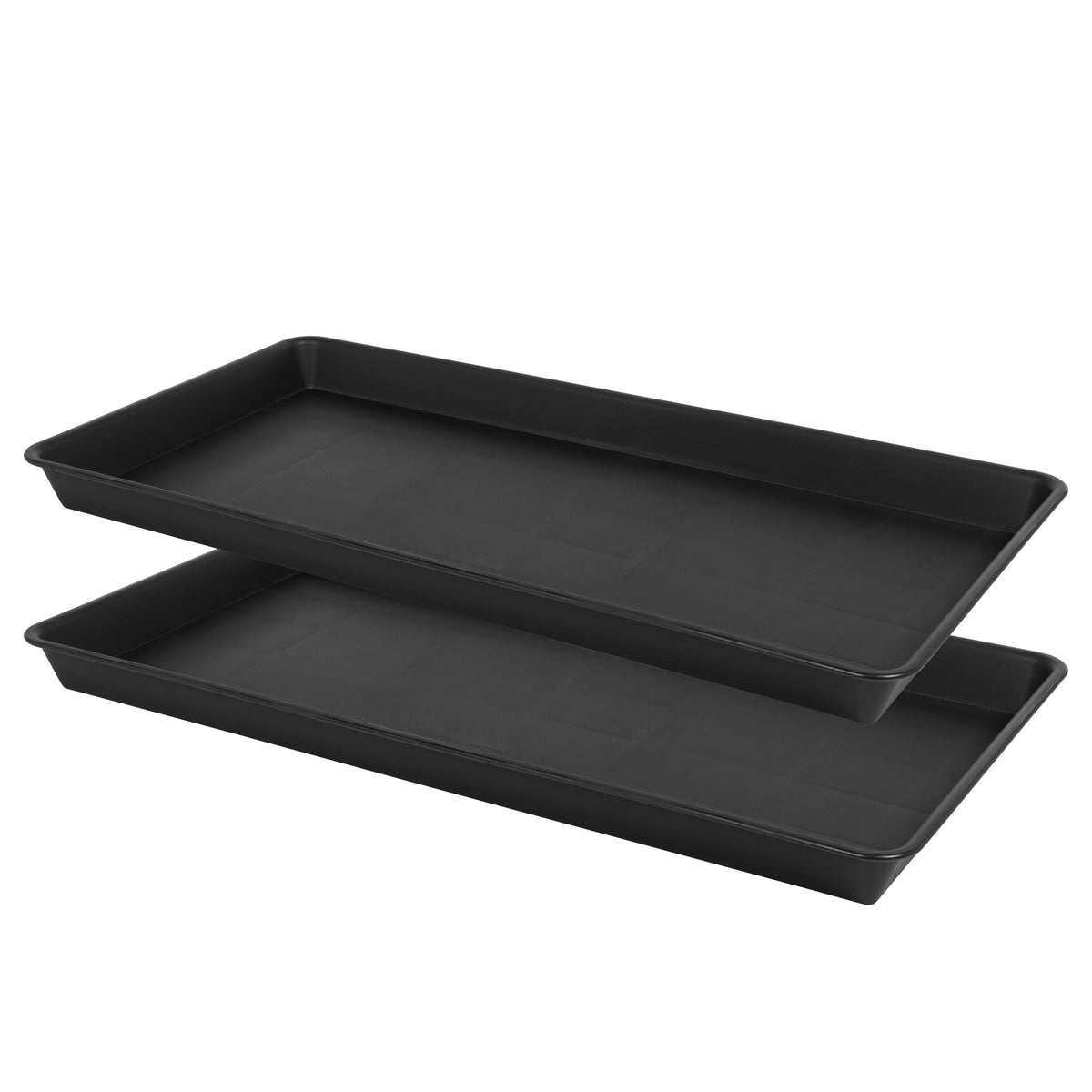 VUWEZ bandeja frontal mostrando tamaño y forma para macetas, protege superficies