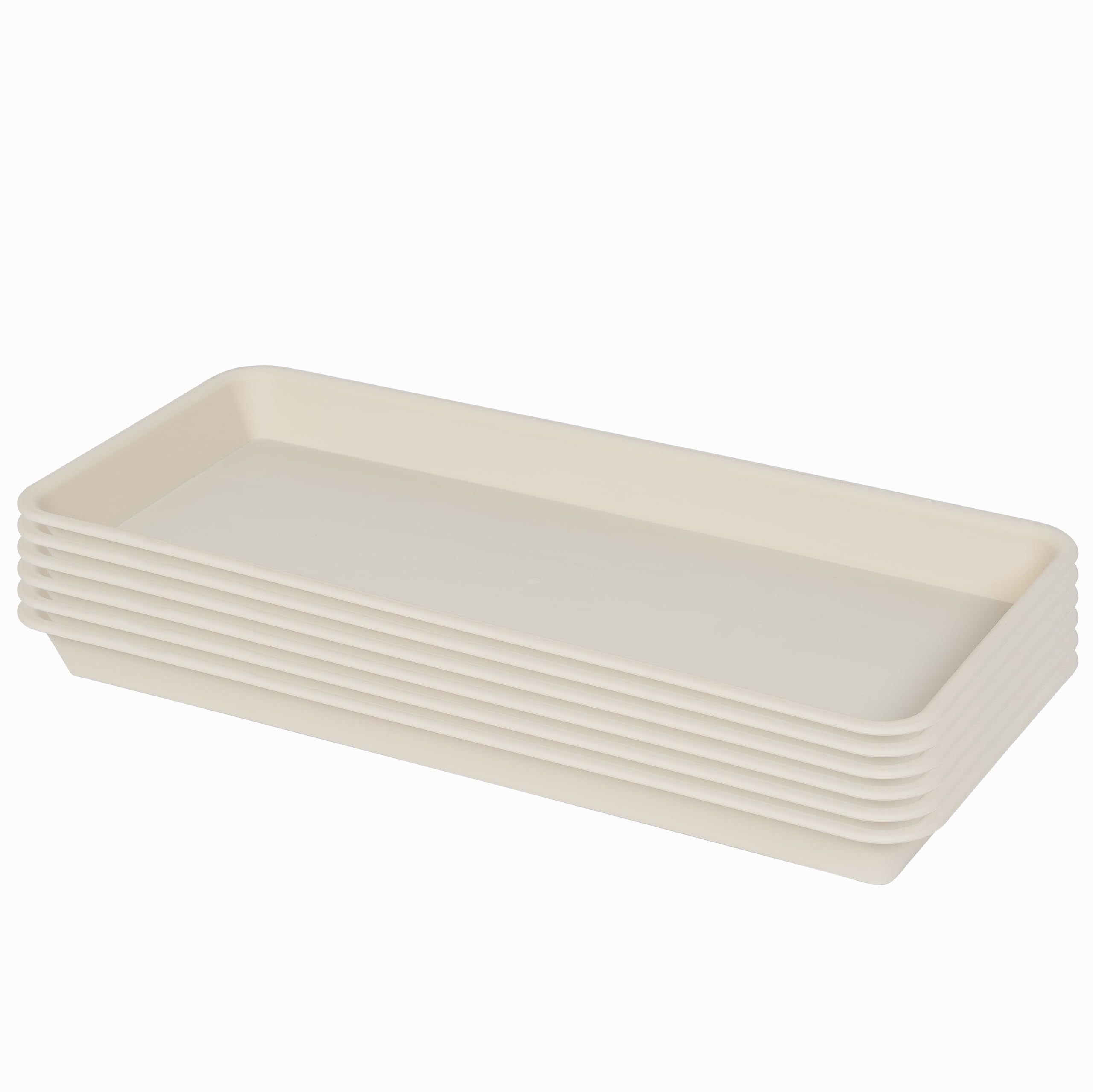 VUWEZ bandeja rectangular frontal mostrando diseño y color beige, protege superficies