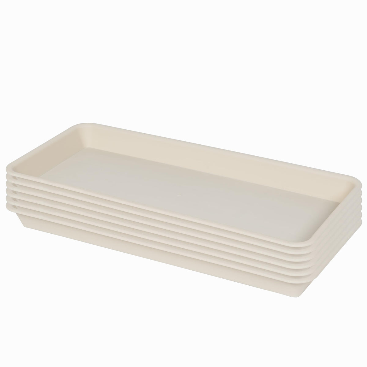 VUWEZ bandeja rectangular frontal mostrando diseño y color beige, protege superficies