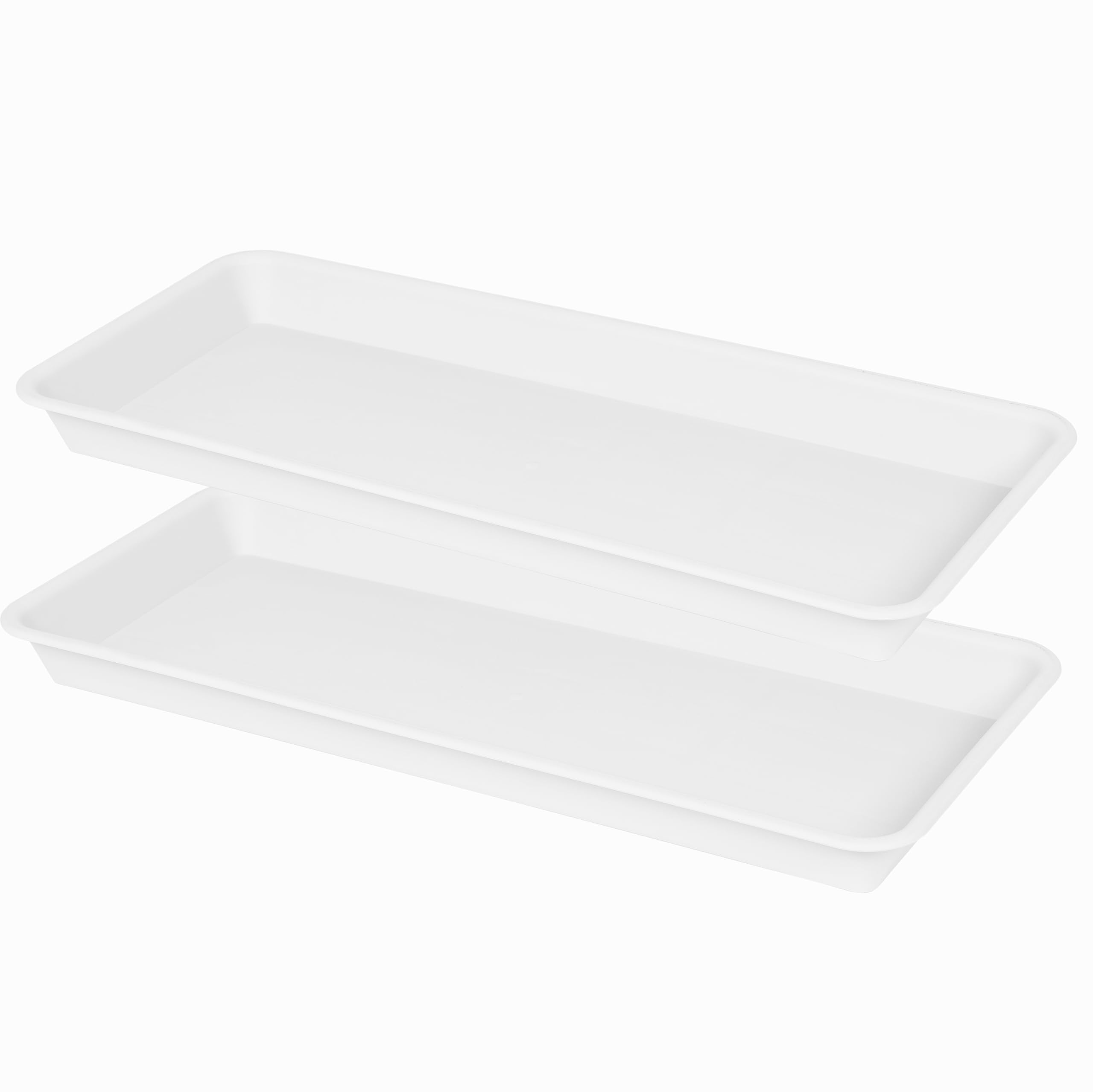 VUWEZ bandeja rectangular frontal color crema protegiendo suelo