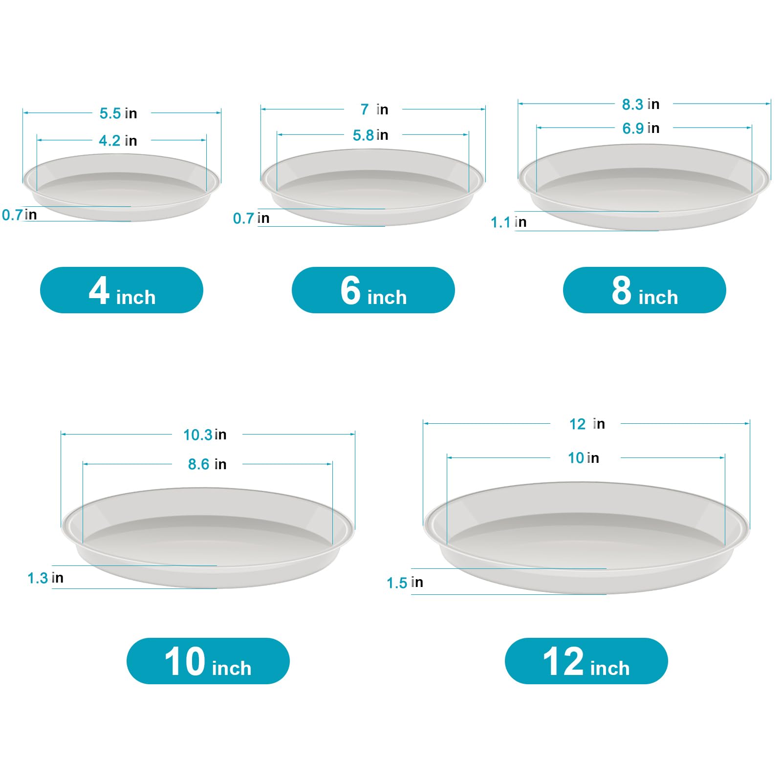 VUWEZ detalle de textura plástica resistente y duradera del plato