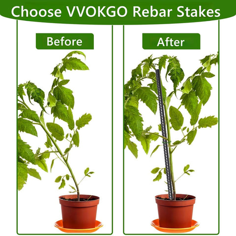 VVOKGO estaca junto a mano y cinta métrica para escala clara