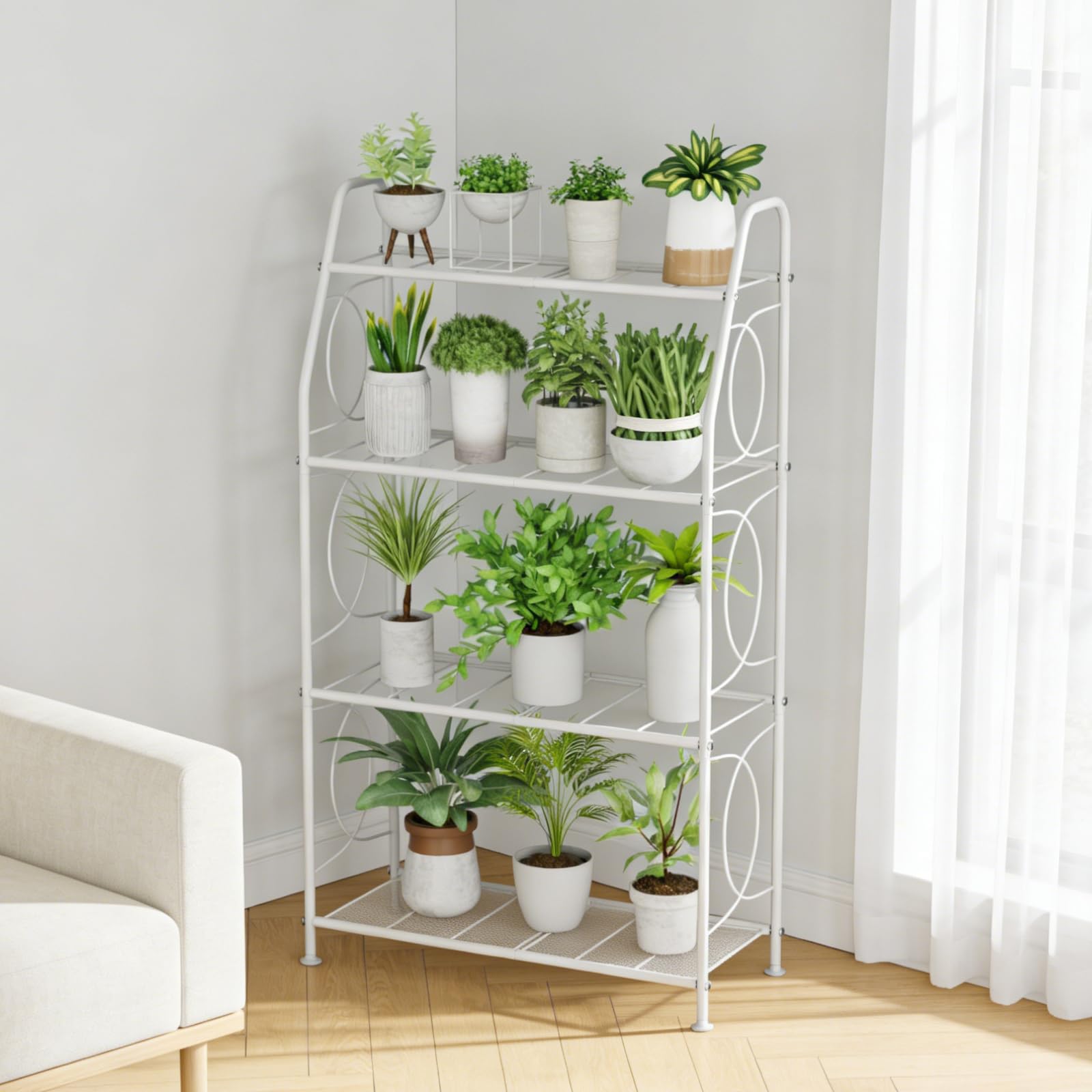 VyGrow detalle del acabado metálico blanco resistente a la intemperie
