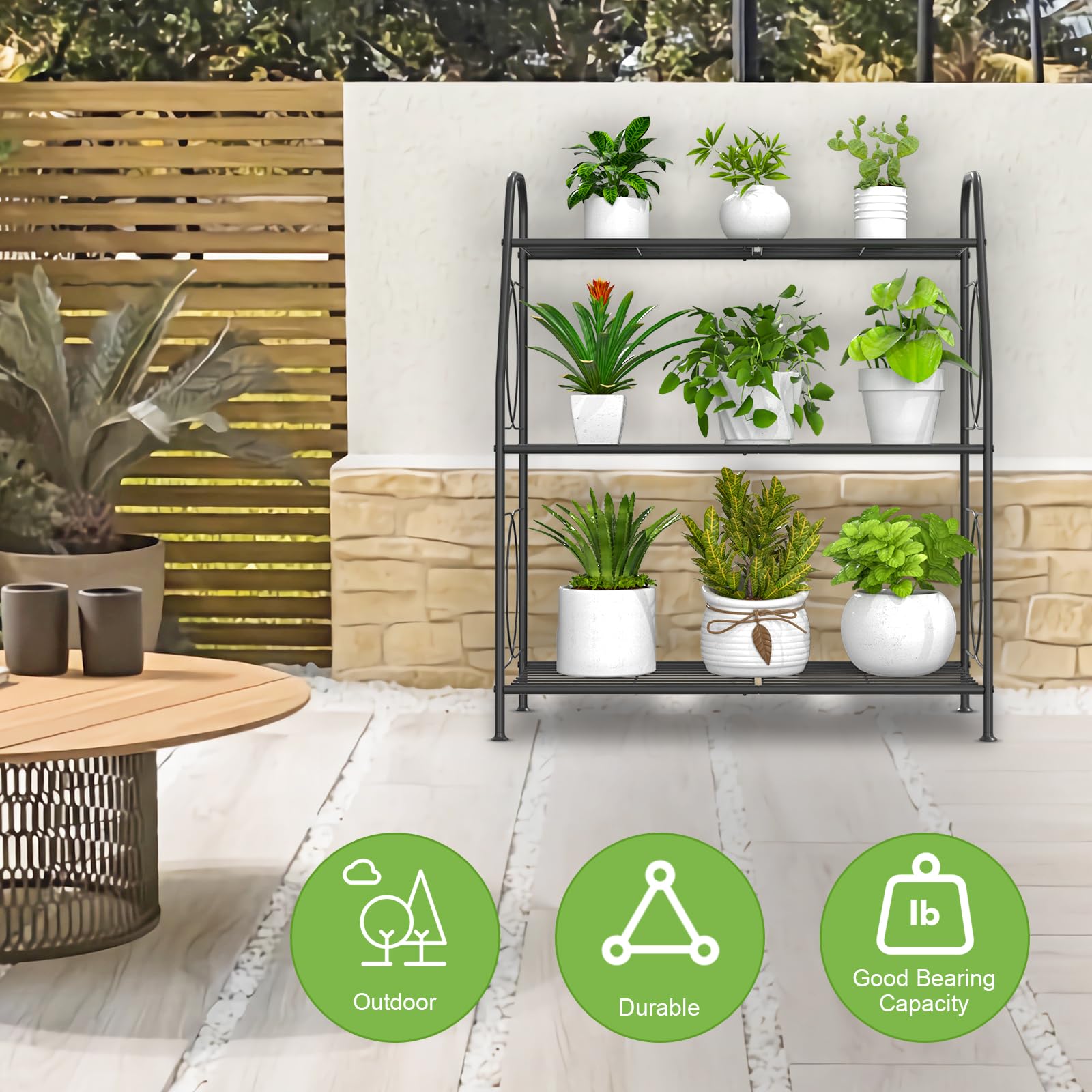VyGrow soporte con plantas en balcón optimizando espacio y luz