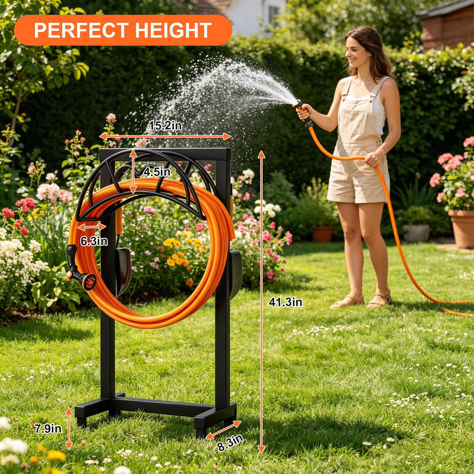 VyGrow vista lateral mostrando dimensiones y perfil alto, ahorro de espacio