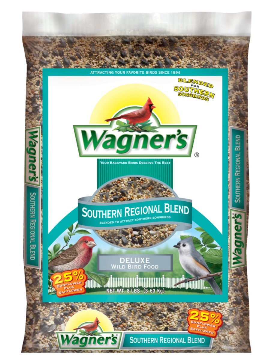 Wagner's bolsa frontal mostrando la mezcla, atrae más aves cantoras