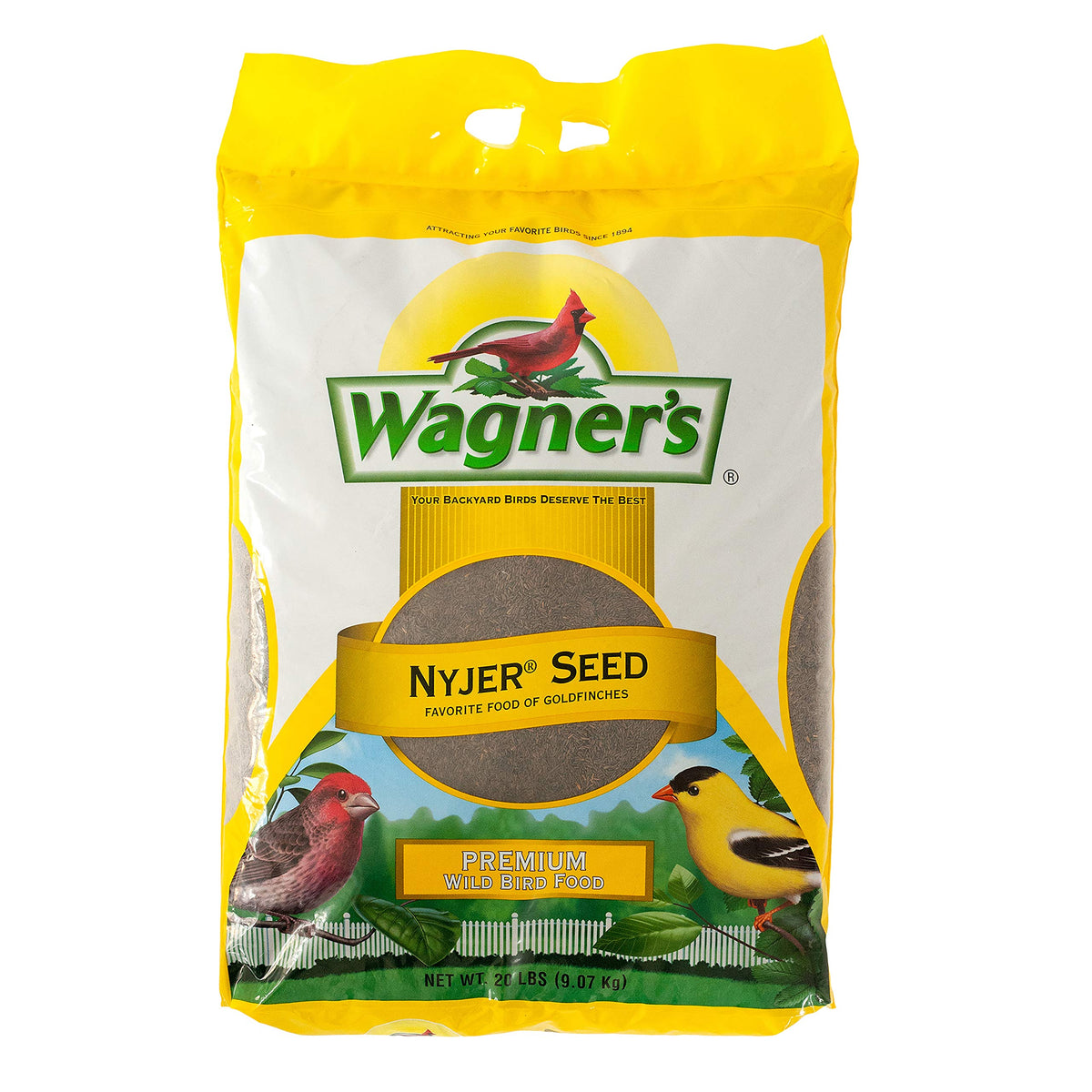 Wagner's bolsa frontal mostrando 20 libras y atrae jilgueros
