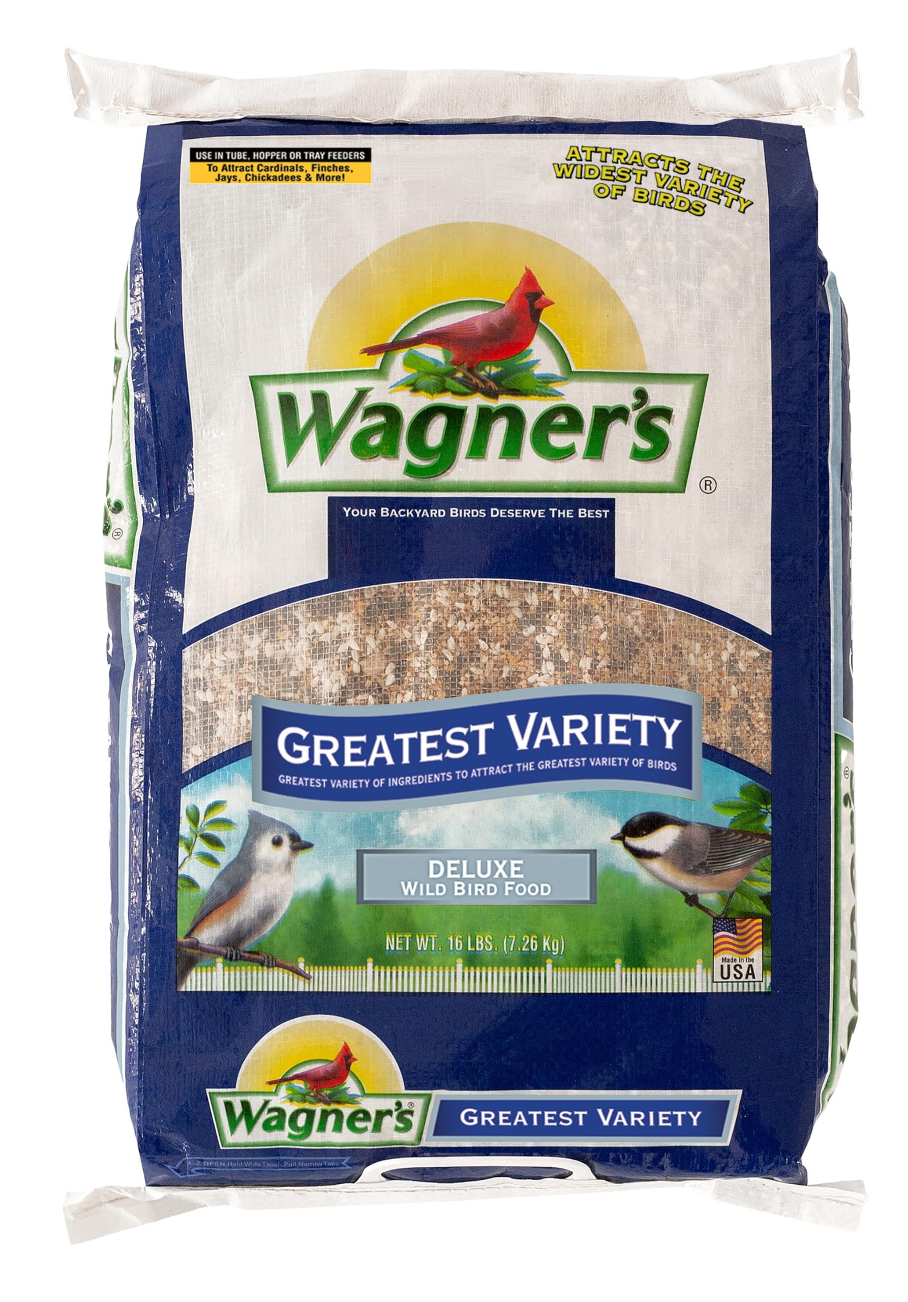 Wagner's bolsa frontal 16 lb mostrando mezcla variada y atractivo