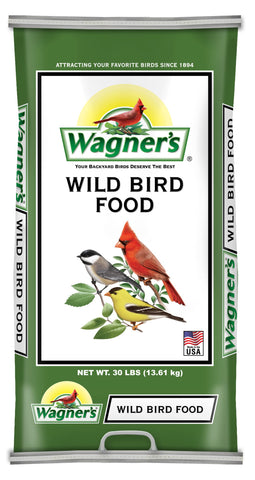 Wagner's bolsa frontal de 30 lb mostrando el diseño y tamaño ideal para abastecer comederos