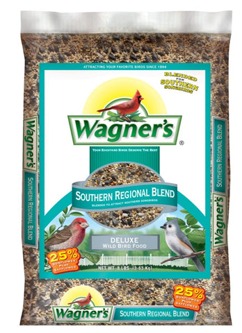 Wagner's bolsa frontal mostrando la mezcla, atrae más aves cantoras