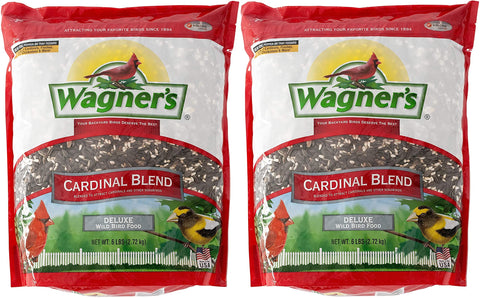 Wagner's saco frontal del producto mostrando la marca y mezcla, atrae cardenales fácilmente