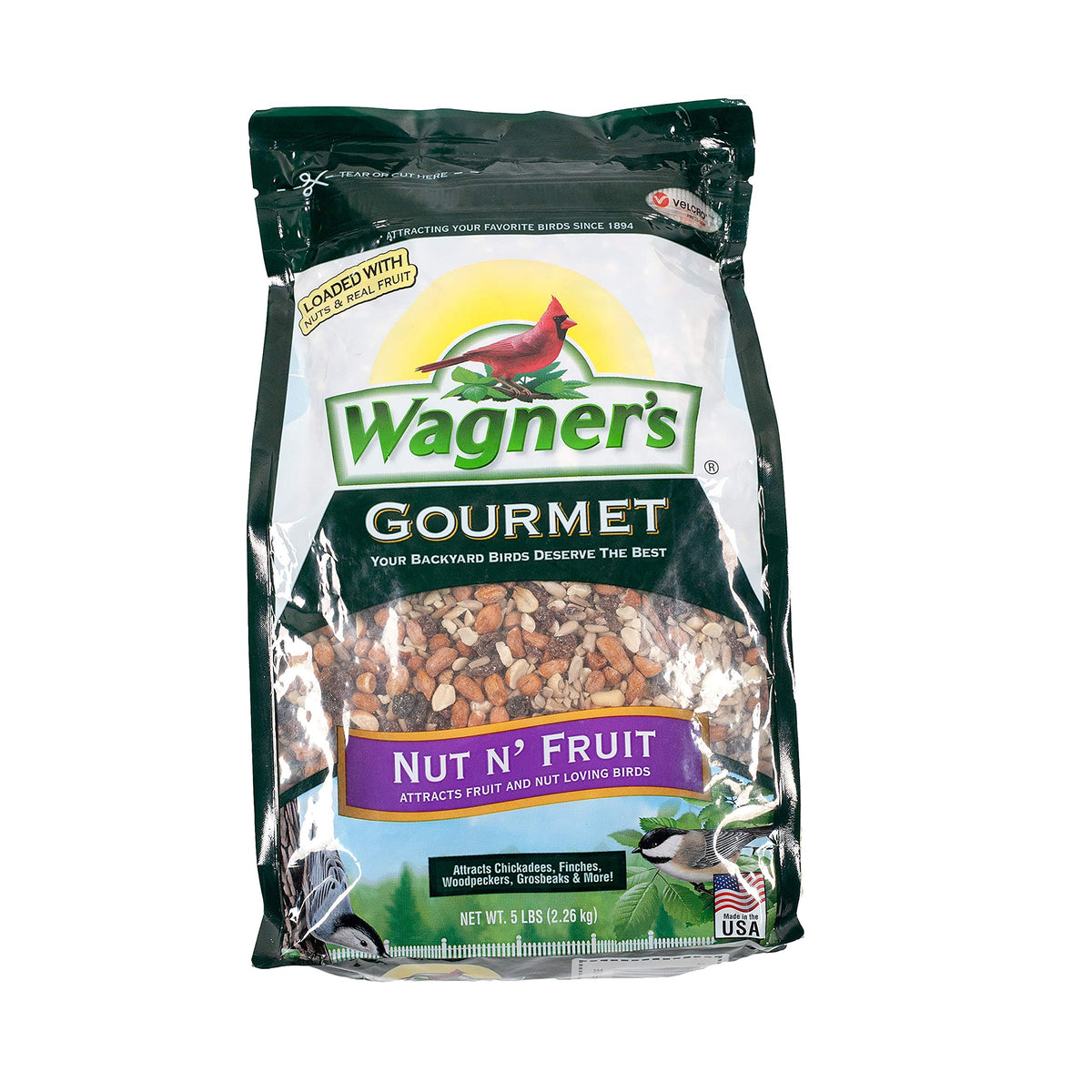 Wagner's paquete frontal 5 lb mostrando marca y mezcla, gran atractivo visual