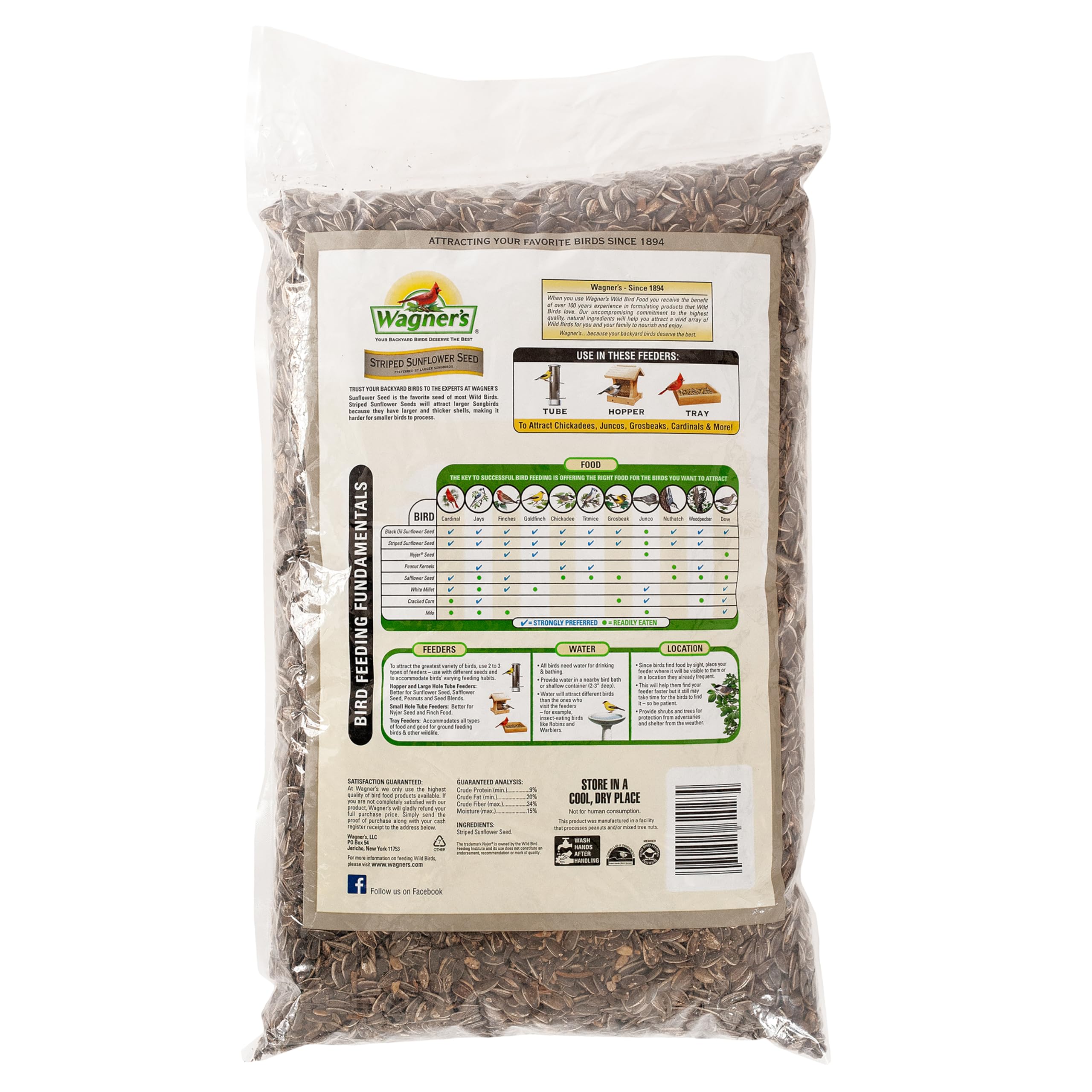 Wagner's primer plano de semillas rayadas mostrando textura y calidad nutritiva
