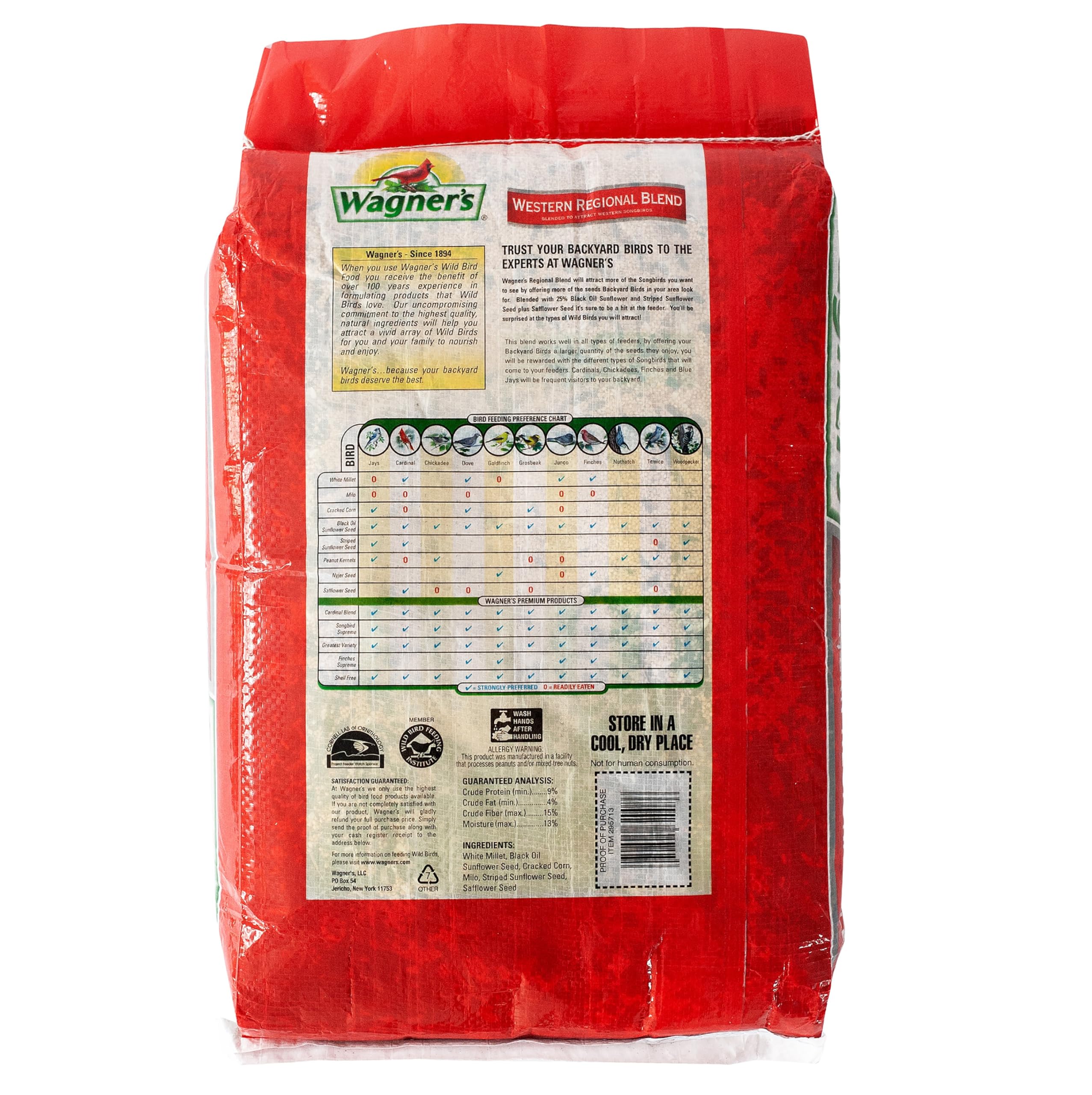 Wagner's detalle de semillas mixtas destacando calidad y variedad nutritiva