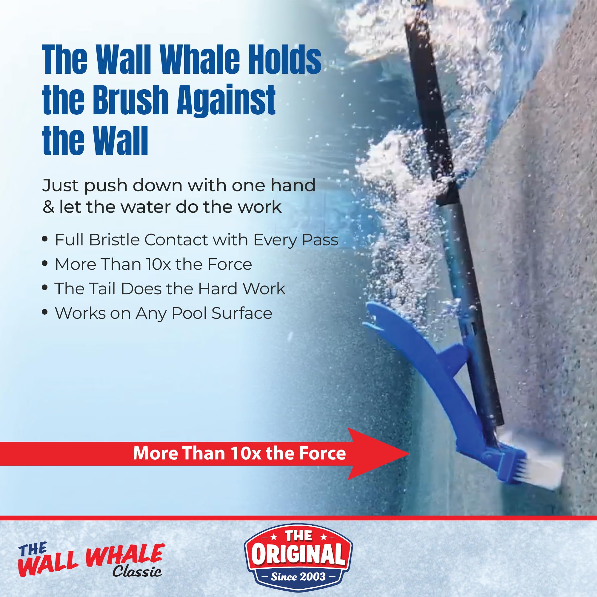 Wall Whale cola tipo spoiler que aumenta la fuerza de cepillado