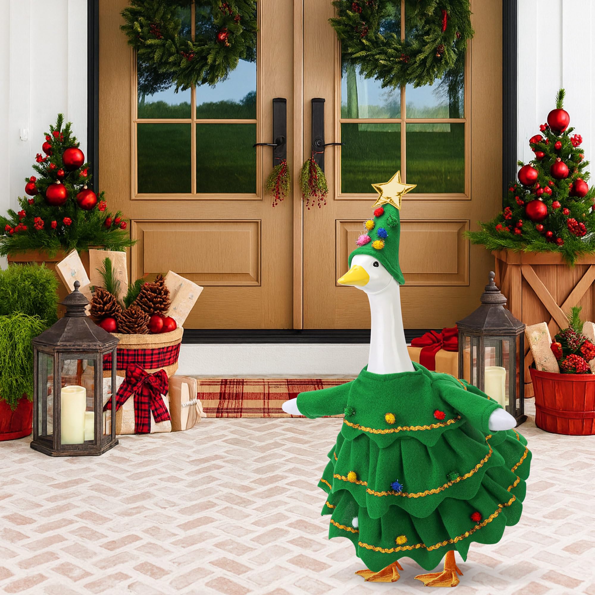 Watayo escena de porche navideño mostrando ambiente acogedor
