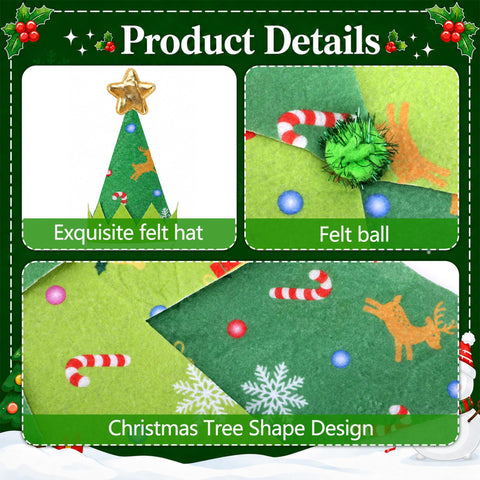 Watayo sombrero puntiagudo con pompones que completa el look navideño