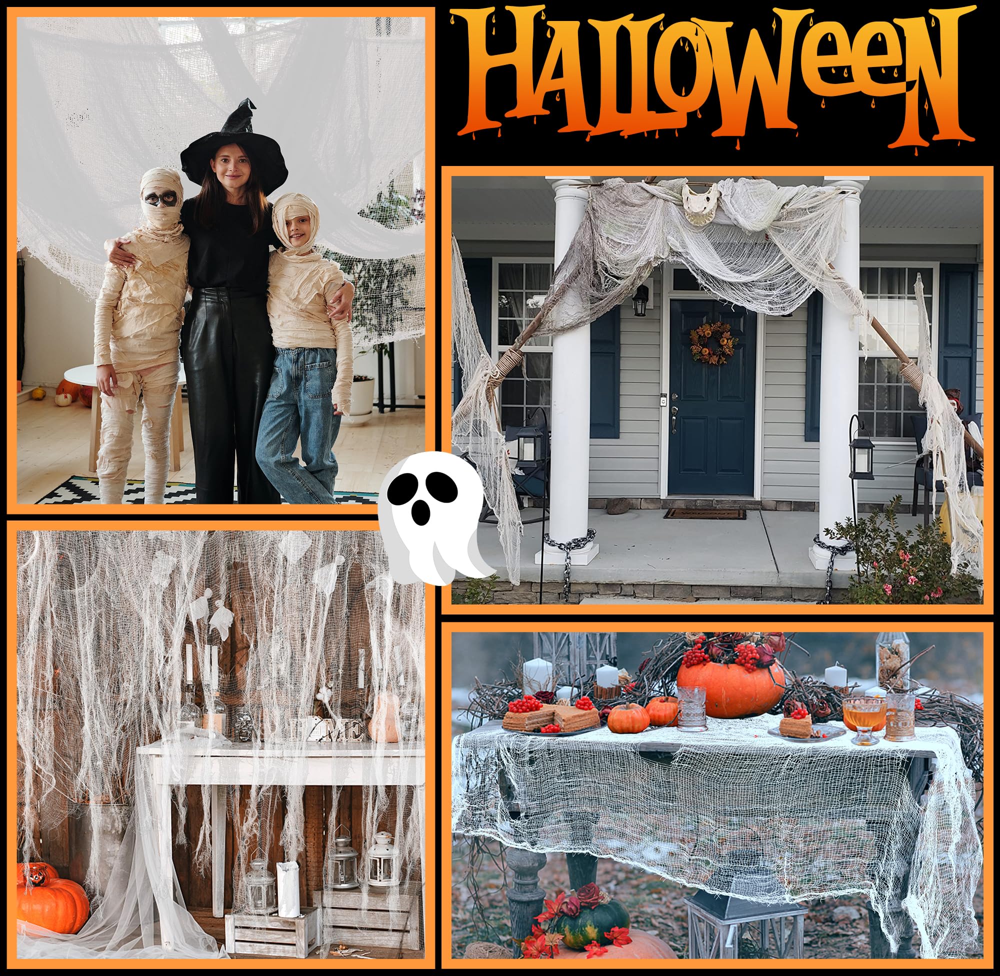 Watayo instalación en escaparate que mejora visualmente decoración de Halloween