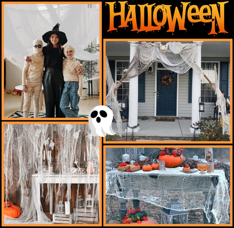 Watayo instalación en escaparate que mejora visualmente decoración de Halloween