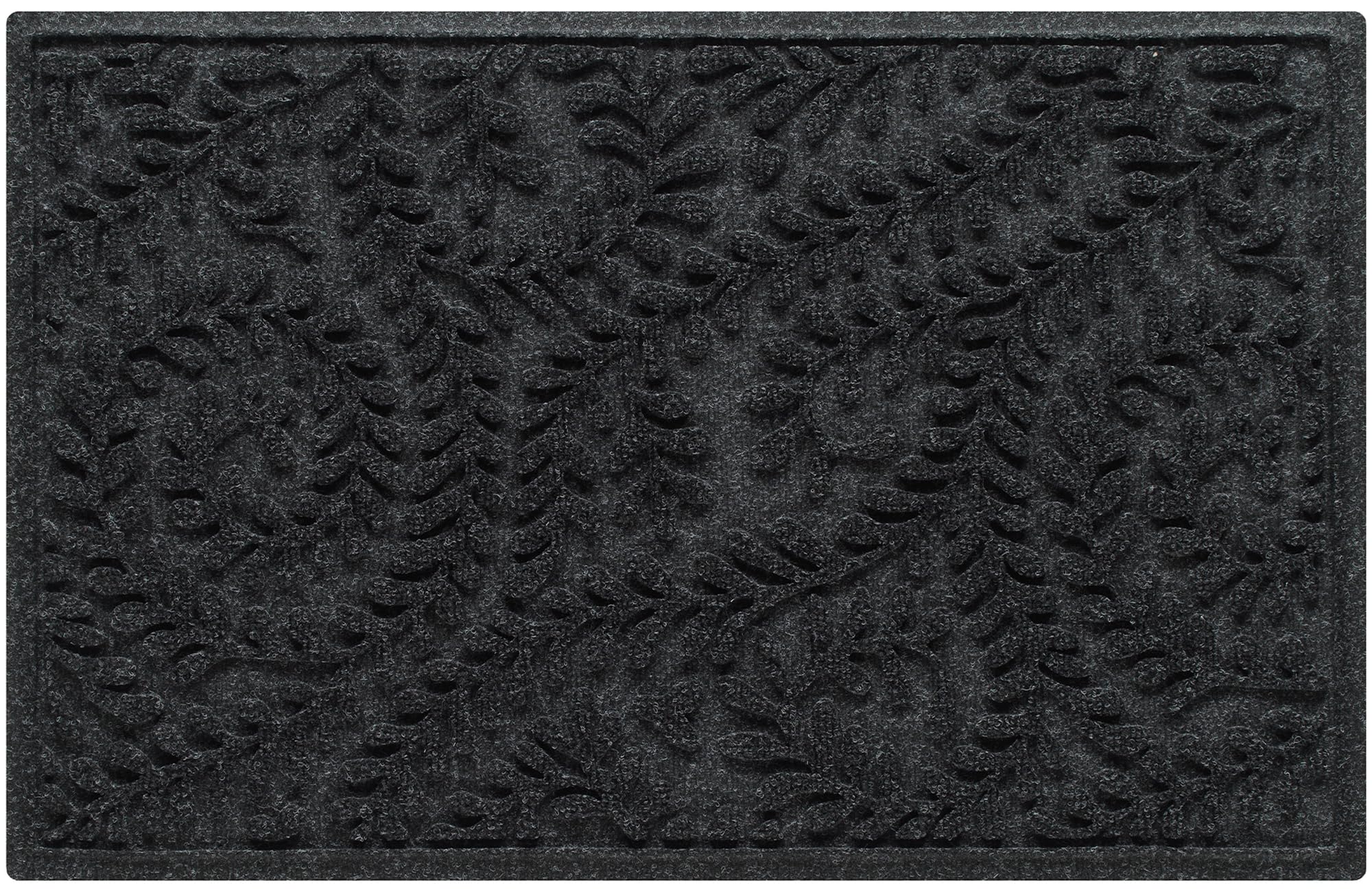 WaterHog felpudo frontal mostrando patrón decorativo y protección