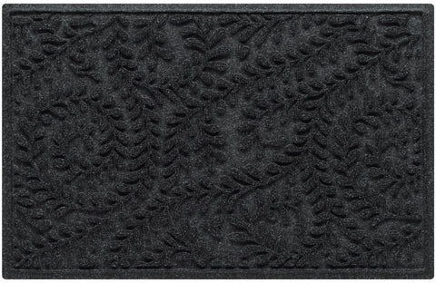 WaterHog felpudo frontal mostrando patrón decorativo y protección