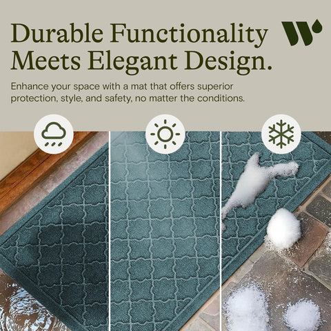 WaterHog comparación de tamaño ideal para puertas estándar