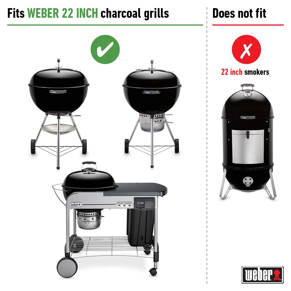 Weber rejilla instalada en parrilla en jardín para cocinar con seguridad