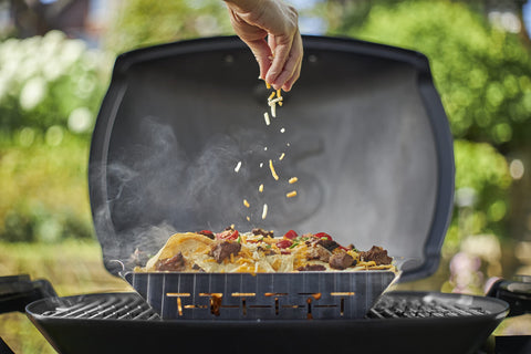Weber detalle acero inoxidable resistente y fácil de limpiar