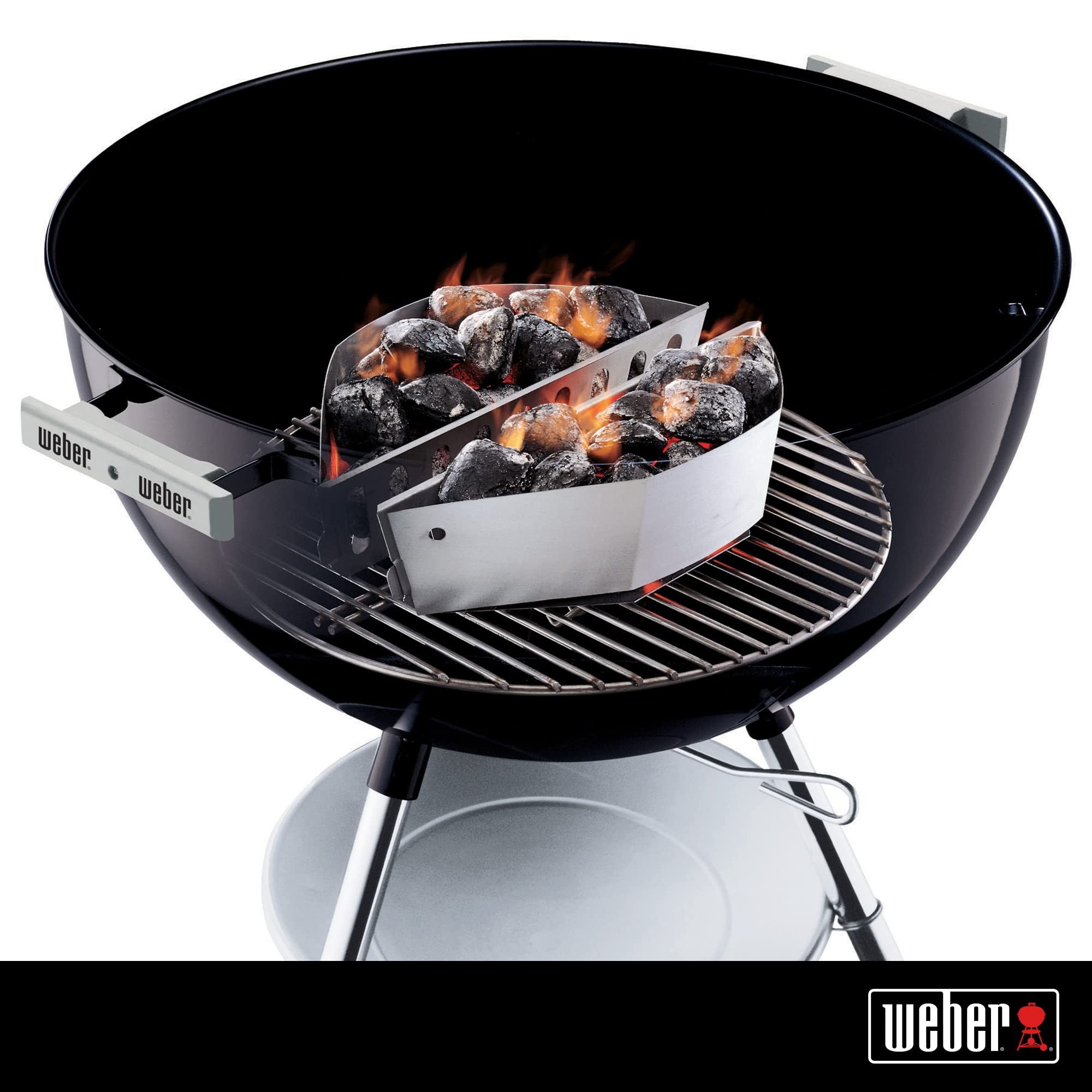 Weber Char-Basket primer plano de la textura de acero aluminizado resistente