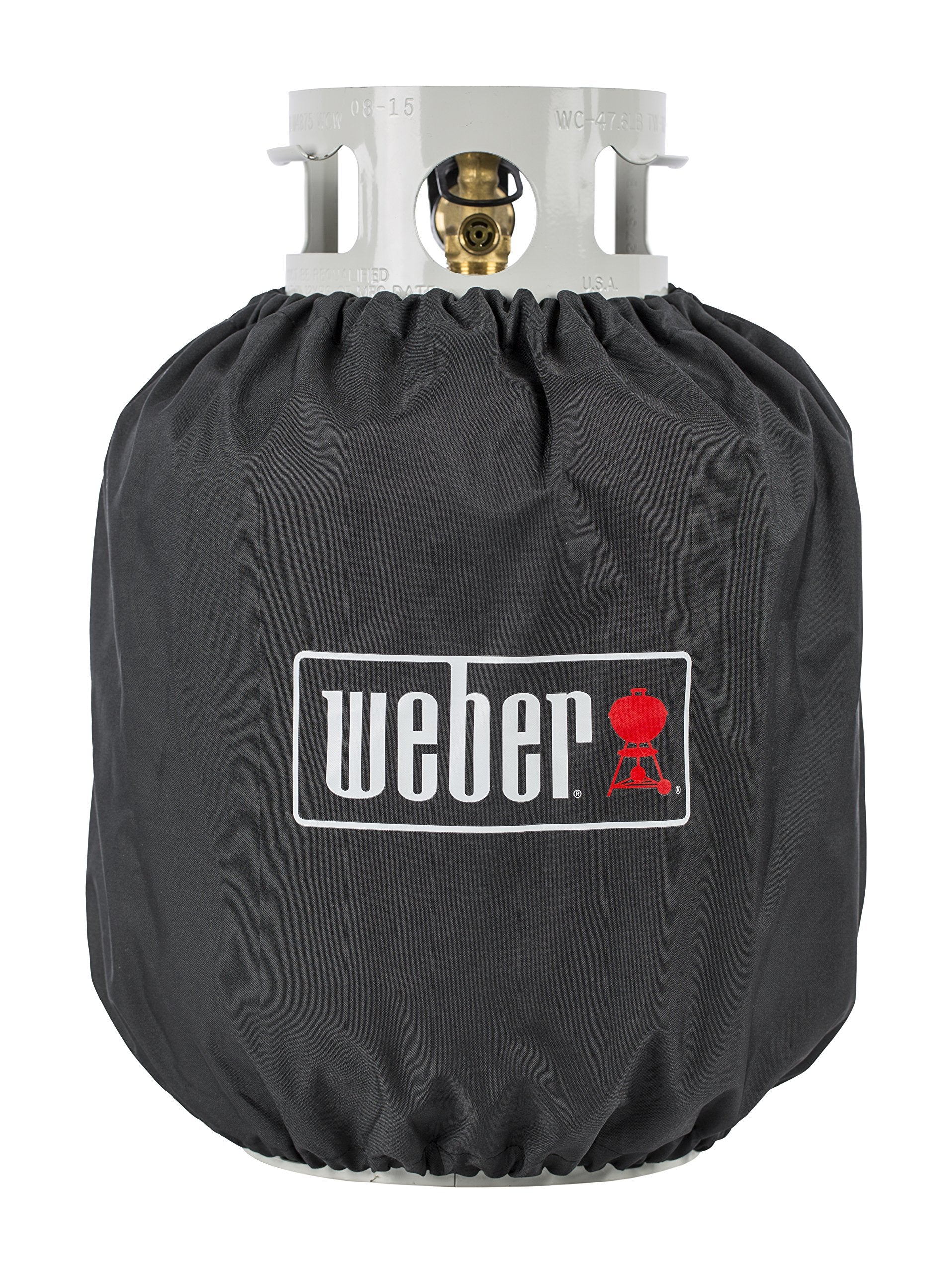 Weber funda frontal para tanque 20 lb protegiendo contra clima