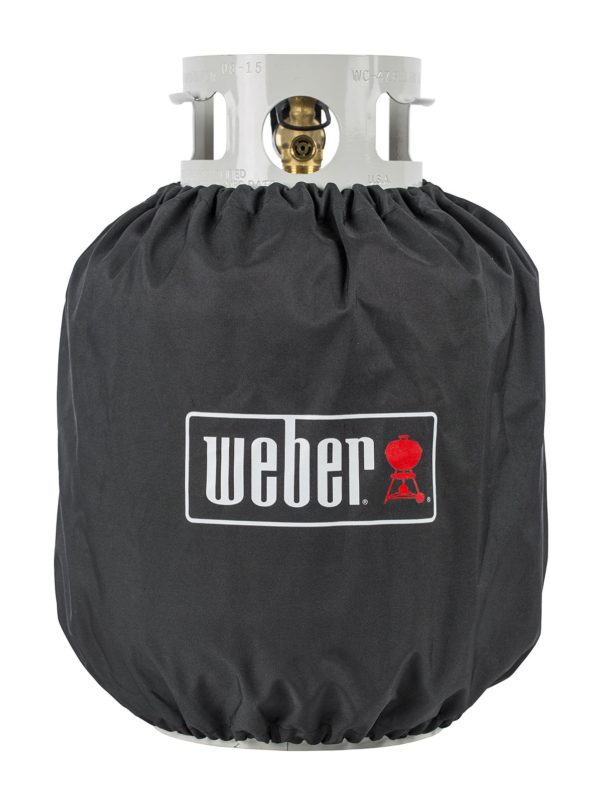 Weber funda frontal para tanque 20 lb protegiendo contra clima