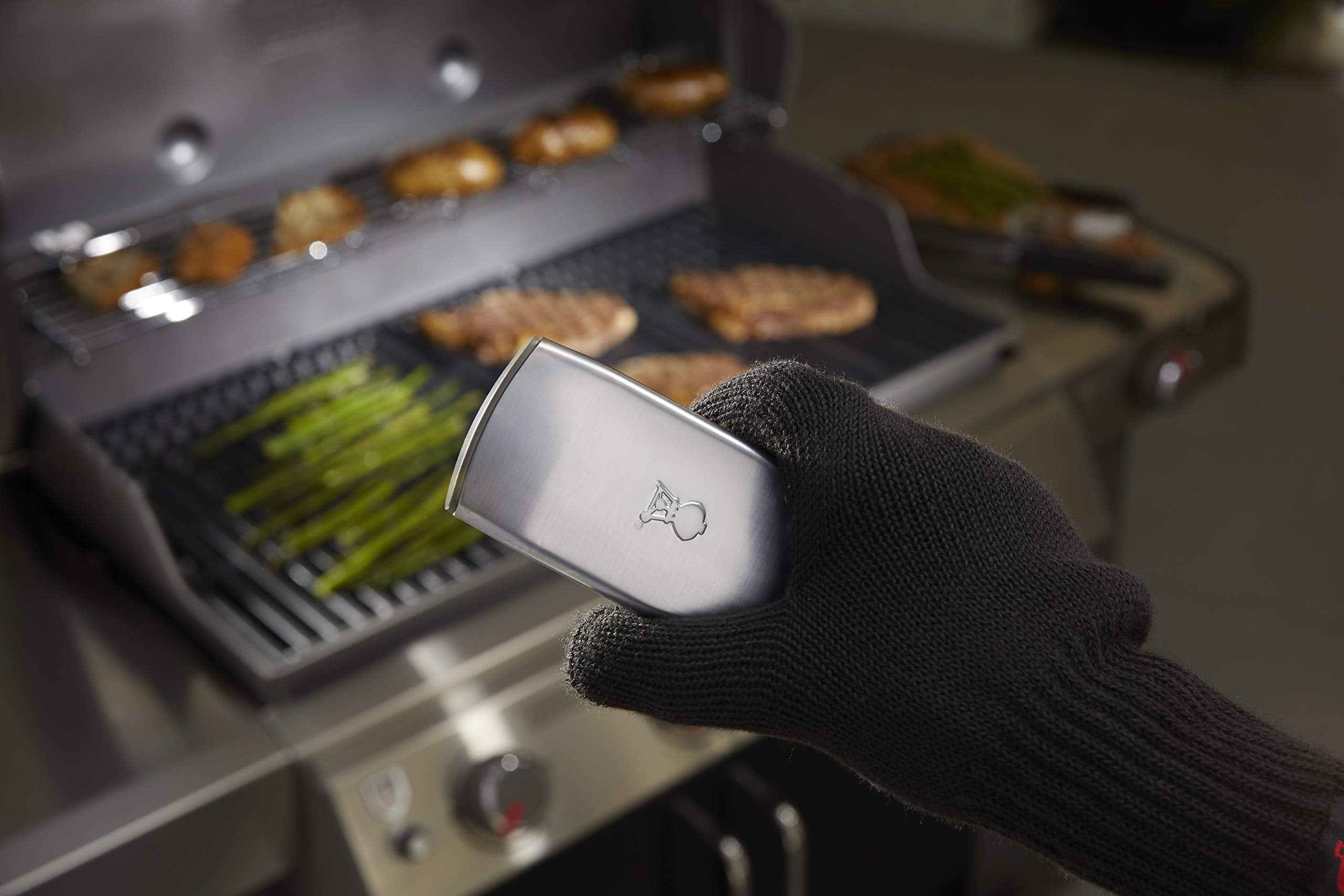 Weber iluminación directa sobre alimentos para control preciso de cocción
