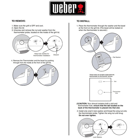 Weber acercamiento a la varilla de 1-1/2" que proporciona medición precisa