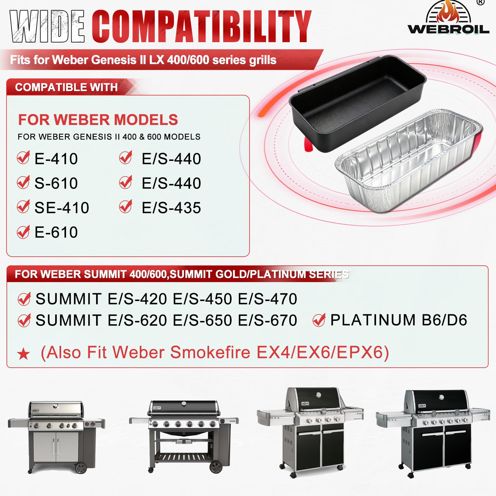 WEBROIL forro de aluminio vista cercana y fácil desecho