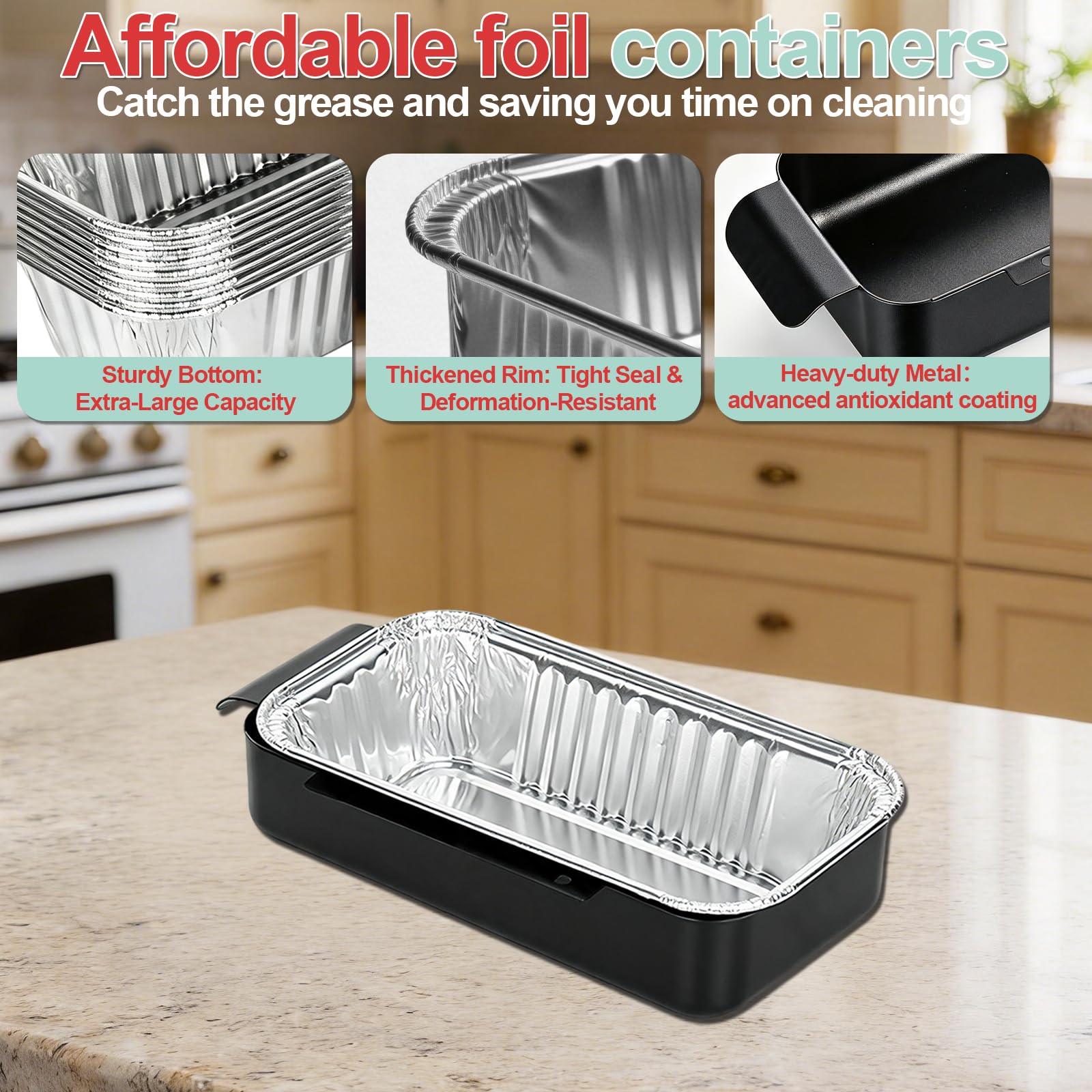 WEBROIL paquete con 10 forros de aluminio desechables listos para usar