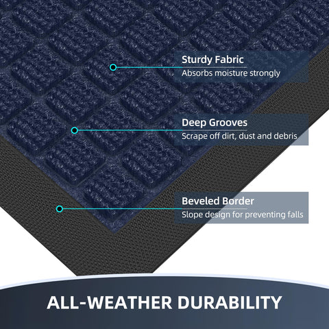 WELDUN felpudo colocado en entrada de casa protegiendo el suelo interior