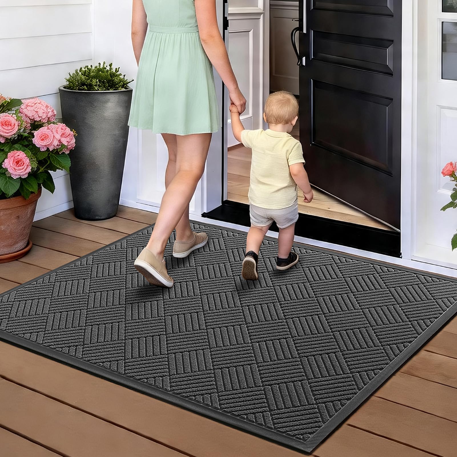 WELDUN ubicado en porche mostrando estilo y protección en ambiente exterior