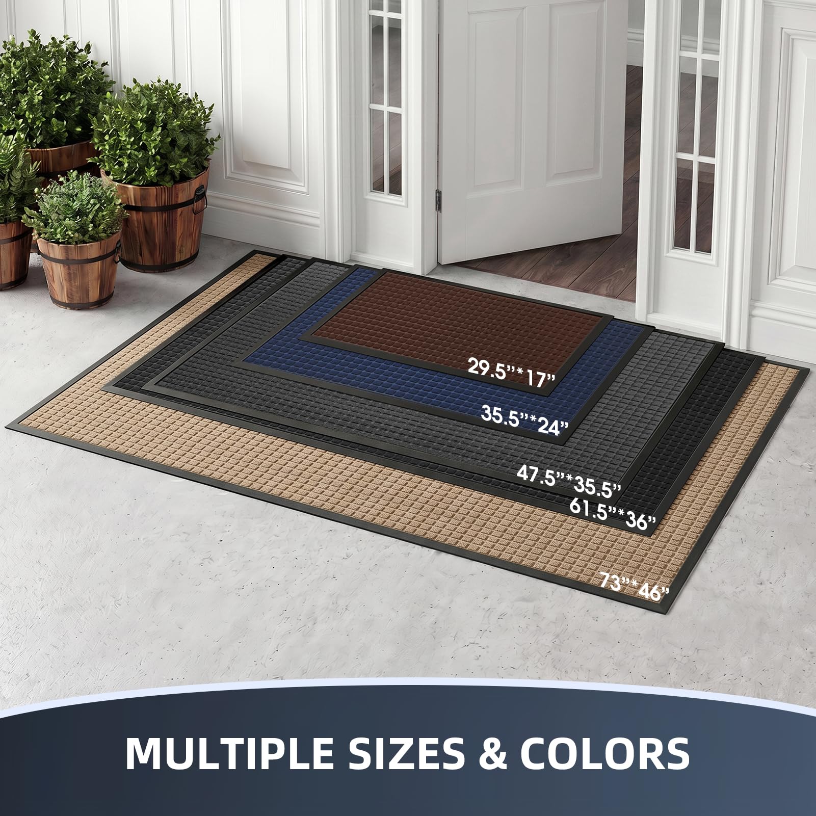 WELDUN textura superior con ranuras profundas que atrapan suciedad eficazmente