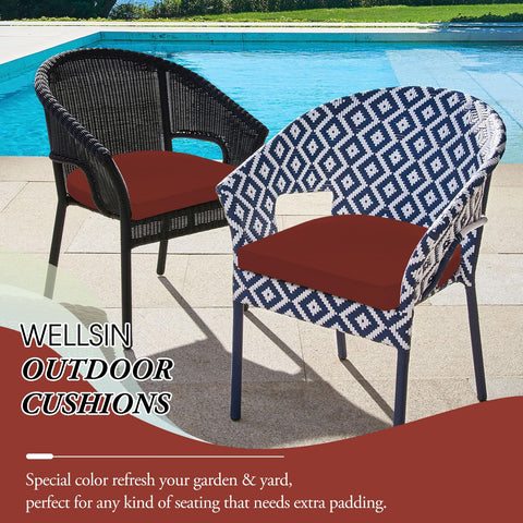Wellsin ambiente patio con cojines en sillas, aportando color y confort al espacio exterior
