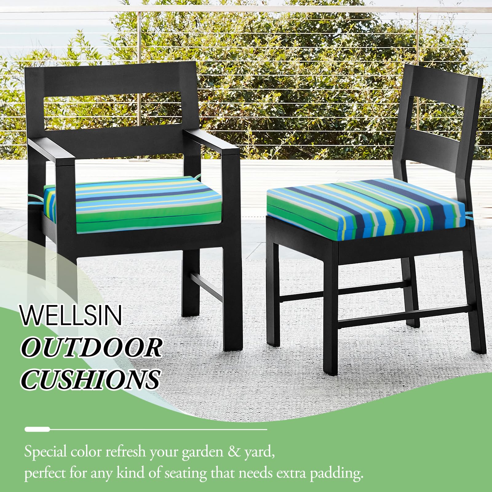 Wellsin cojines en ambiente de terraza creando confort y estética exterior