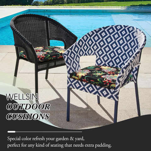 Wellsin cojín instalado en ambiente de patio moderno mejorando la decoración