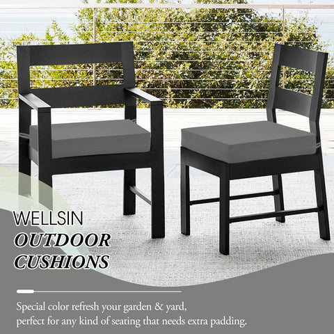 Wellsin cojín en terraza decorada, mejora estética y confort exterior