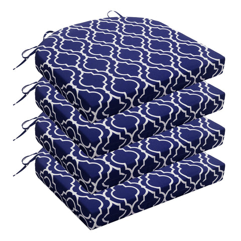 Wellsin cojín frontal pack mostrando diseño trellis navy y ajuste estético