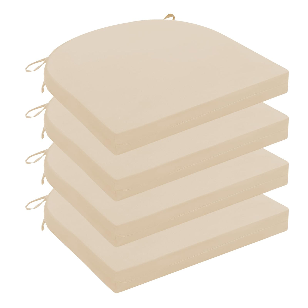 Wellsin cojín frontal pack de 4 mostrando diseño beige y comodidad